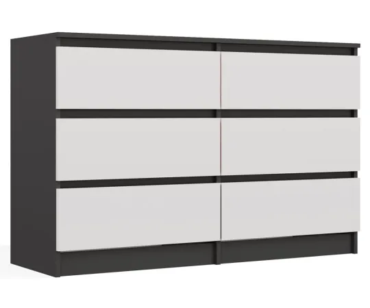 Komoda Malwa M6 120 ANTRACYT / BIAŁY-1