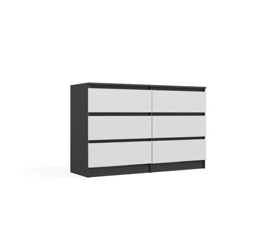 Komoda Malwa M6 120 ANTRACYT / BIAŁY-15