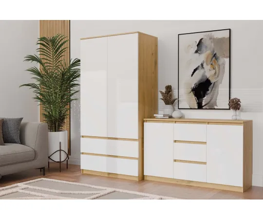Komoda Malwa 2D3S DĄB ARTISAN BIEL-4
