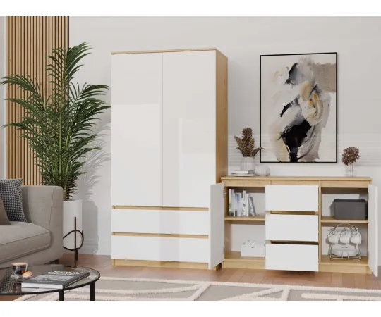 Komoda Malwa 2D3S DĄB ARTISAN BIEL-5