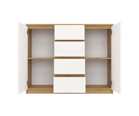 Komoda Malwa 2D4S 120 DĄB ARTISAN BIEL-12