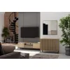 Komoda KAMARO 2D SLIM DĄB ARTISAN Lamele Front Ryflowany-3