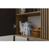 Komoda KAMARO 2D SLIM DĄB ARTISAN Lamele Front Ryflowany-4