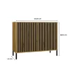 Komoda KAMARO 2D SLIM DĄB ARTISAN Lamele Front Ryflowany-5