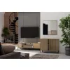 Komoda KAMARO 2D SLIM DĄB ARTISAN Lamele Front Ryflowany-6