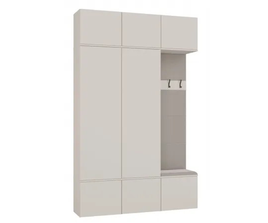 Garderoba HAGA III 2Sz1W KASZMIR BEŻ 2x Szafa + Wieszak-1