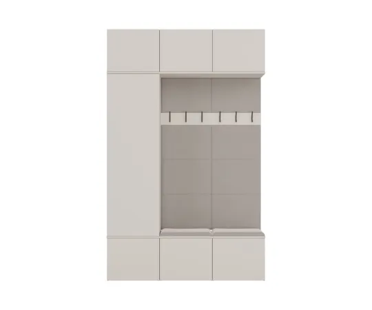 Garderoba HAGA III 1Sz2W KASZMIR BEŻ Szafa + 2x Wieszak-8