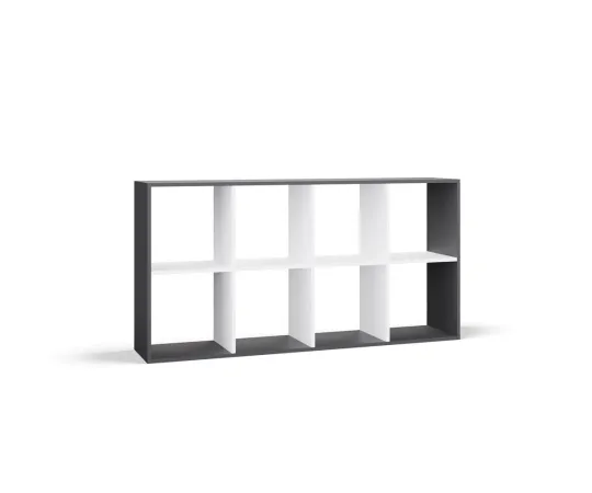 Regał Malax 2X4 ANTRACYT BIAŁY-3