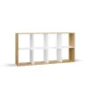 Regał Malax 2X4 DĄB ARTISAN BIEL-3