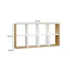Regał Malax 2X4 DĄB ARTISAN BIEL-4