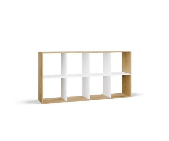 Regał Malax 2X4 DĄB ARTISAN BIEL-3