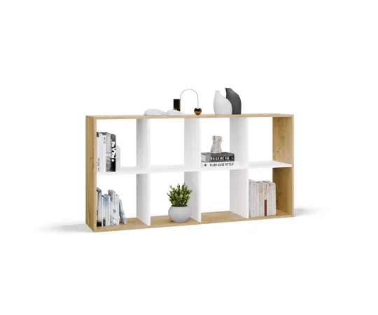 Regał Malax 2X4 DĄB ARTISAN BIEL-6