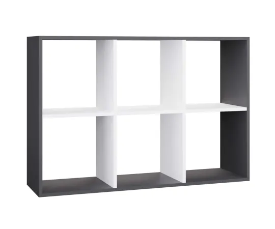 Regał Malax 2X3 ANTRACYT BIAŁY-1