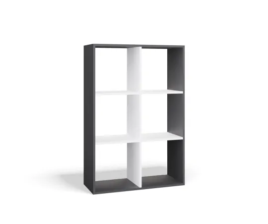 Regał Malax 2X3 ANTRACYT BIAŁY-9