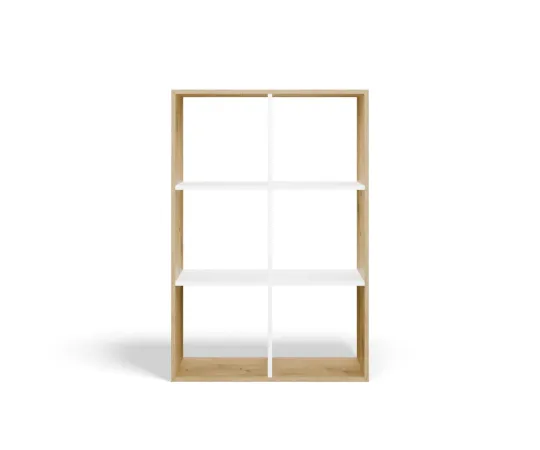 Regał Malax 2X3 DĄB ARTISAN BIAŁY-6