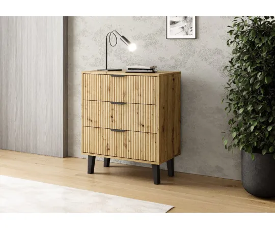 Komoda Scandi 3S SLIM DĄB ARTISAN-2