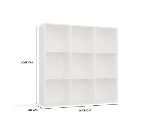 Regał Malax 3X3 H BIAŁY-4