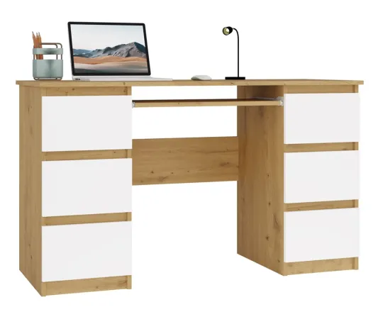 Biurko Kuba KUBA DĄB ARTISAN BIEL-1