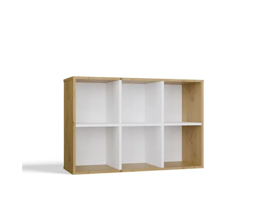 Regał Malax MINI 2X3 DĄB ARTISAN BIEL-5