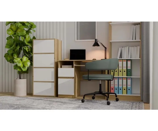 Komoda ALMA Front BIEL Korpus DĄB ARTISAN-4