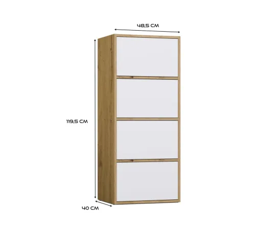 Komoda ALMA Front BIEL Korpus DĄB ARTISAN-6