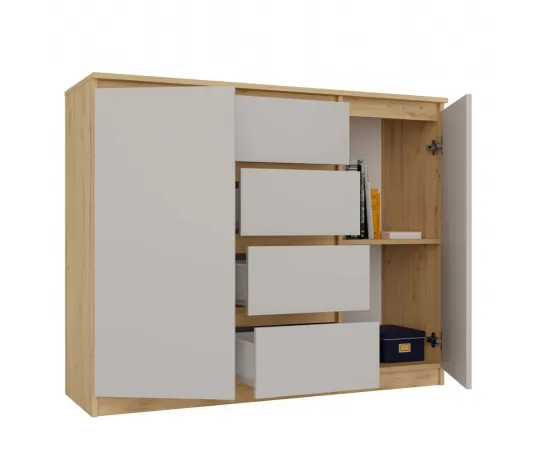 Komoda Malwa 2D4S 120 DĄB ARTISAN KASZMIR BEŻ-12