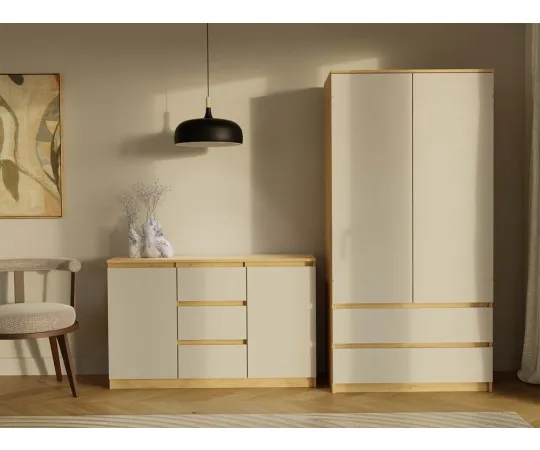 Komoda Malwa 2D3S DĄB ARTISAN KASZMIR BEŻ-7