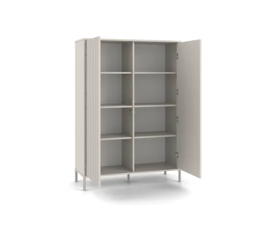 Witryna KAMARO 2DD SLIM/GŁADKI KASZMIR Lamele Front Ryflowany + Klasyczny-5