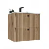 SZAFKA POD UMYWALKĘ TIGO 60 2S DĄB EVOKE RYFLOWANY FRONT + UMYWALKA-15