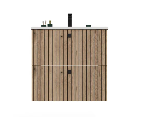 SZAFKA POD UMYWALKĘ TIGO 60 2S DĄB EVOKE RYFLOWANY FRONT + UMYWALKA-14