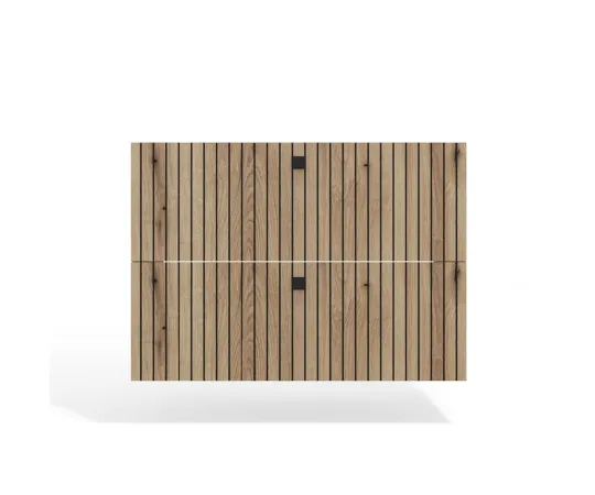 SZAFKA POD UMYWALKĘ TIGO 80 2S DĄB EVOKE 2 SZUFLADY RYFLOWANY FRONT WISZĄCA-12