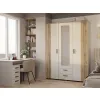 SZAFA AVA 150 CM LUSTRO 2 SZUFLADY RYFLOWANY FRONT DĄB EVOKE KASZMIR BEŻ-4