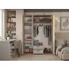 SZAFA AVA 150 CM LUSTRO 2 SZUFLADY RYFLOWANY FRONT DĄB EVOKE KASZMIR BEŻ-5