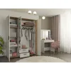 SZAFA AVA 150 CM LUSTRO 2 SZUFLADY RYFLOWANY FRONT DĄB EVOKE KASZMIR BEŻ-8