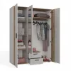 SZAFA AVA 150 CM LUSTRO 2 SZUFLADY RYFLOWANY FRONT DĄB EVOKE KASZMIR BEŻ-14