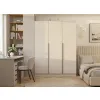 SZAFA SENSO 3D 150 CM 3 DRZWI ZŁOTE UCHWYTY DO SALONU SYPIALNI KASZMIR BEŻ-3