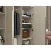 SZAFA SENSO 3D 150 CM 3 DRZWI ZŁOTE UCHWYTY DO SALONU SYPIALNI KASZMIR BEŻ-4