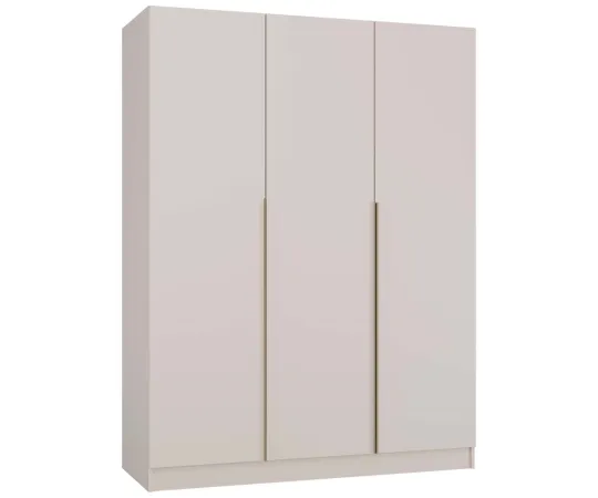 SZAFA SENSO 3D 150 CM 3 DRZWI ZŁOTE UCHWYTY DO SALONU SYPIALNI KASZMIR BEŻ-1