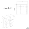 REGAŁ MALAX 3x3 H DĄB ARTISAN ZABUDOWANY TYŁ HDF PÓŁKI 110x110 CM-5