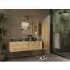 SZAFKA POD UMYWALKĘ TIGO 1D2S DĄB EVOKE 140 CM 2 SZUFLADY RYFLOWANY FRONT WISZĄCA-2