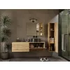 SZAFKA POD UMYWALKĘ TIGO 1D2S DĄB EVOKE 140 CM 2 SZUFLADY RYFLOWANY FRONT WISZĄCA-4