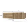 SZAFKA POD UMYWALKĘ TIGO 1D2S DĄB EVOKE 140 CM 2 SZUFLADY RYFLOWANY FRONT WISZĄCA-7