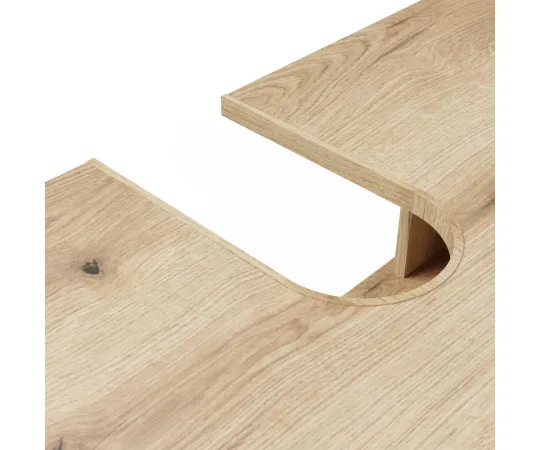 SZAFKA POD UMYWALKĘ TIGO 1D2S DĄB EVOKE 140 CM 2 SZUFLADY RYFLOWANY FRONT WISZĄCA-10