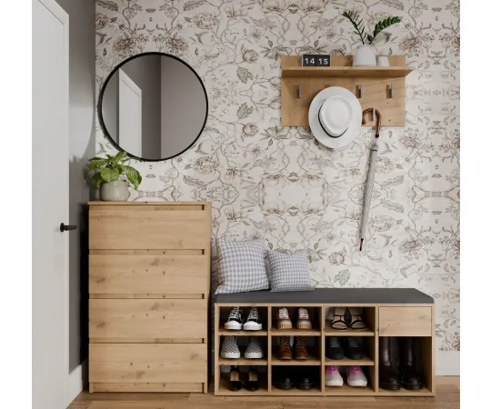 Szafka Na Obuwie Buty Otwarta TALLIN DĄB ARTISAN Do Przedpokoju-2
