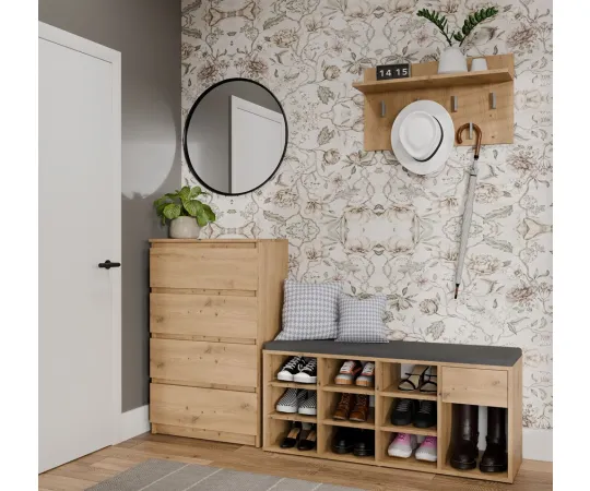 Szafka Na Obuwie Buty Otwarta TALLIN DĄB ARTISAN Do Przedpokoju-3