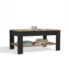Stolik Kawowy OHIO DĄB ARTISAN CZARNY Ława Półki Do Salonu 93x58x43,5 Cm-8