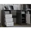 BIURKO DELTA ANTRACYT / BIAŁY 120 Cm 3 Szuflady Szafka Półki Do Biura Pokoju Na Laptop-2