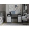 BIURKO DELTA ANTRACYT / BIAŁY 120 Cm 3 Szuflady Szafka Półki Do Biura Pokoju Na Laptop-4