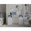 BIURKO DELTA BIAŁE 120 Cm 3 Szuflady Szafka Półki Do Biura Pokoju Na Laptop-4