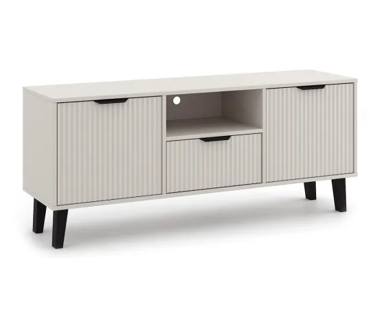 SZAFKA RTV Scandi 2D1S SLIM KASZMIR BEŻ-1